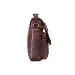 Full-Grain Leather Chest Pack | Ergonomic Teardrop Sling Bag for Men | Anti-Theft Urban Body Bag with Adjustable Padded Strap (Chocolate) | Ultra Slim - Image 9