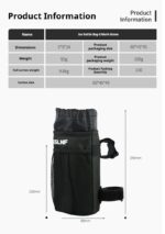 Insulated Bicycle Bottle Holder – Lightweight Cycling Water Bottle Carrier with Heat & Cold Preservation | Durable Handlebar Bag with Adjustable Velcro Straps | Fits Standard & Large Bottles - Image 3