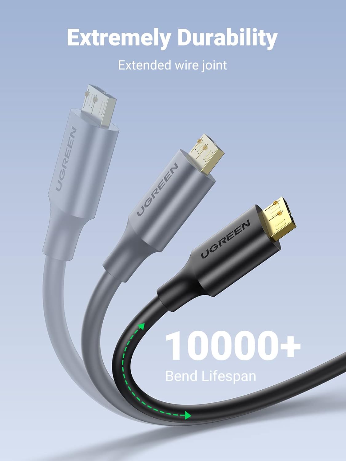UGREEN Micro USB 3.0 Cable Type A to Micro B Male Hard Drive Cord 5Gbps Data Sync and Charging Wire Compatible with Galaxy S5, Note 3, HDD, WD My Passport/Elements Drives 1M - Image 7