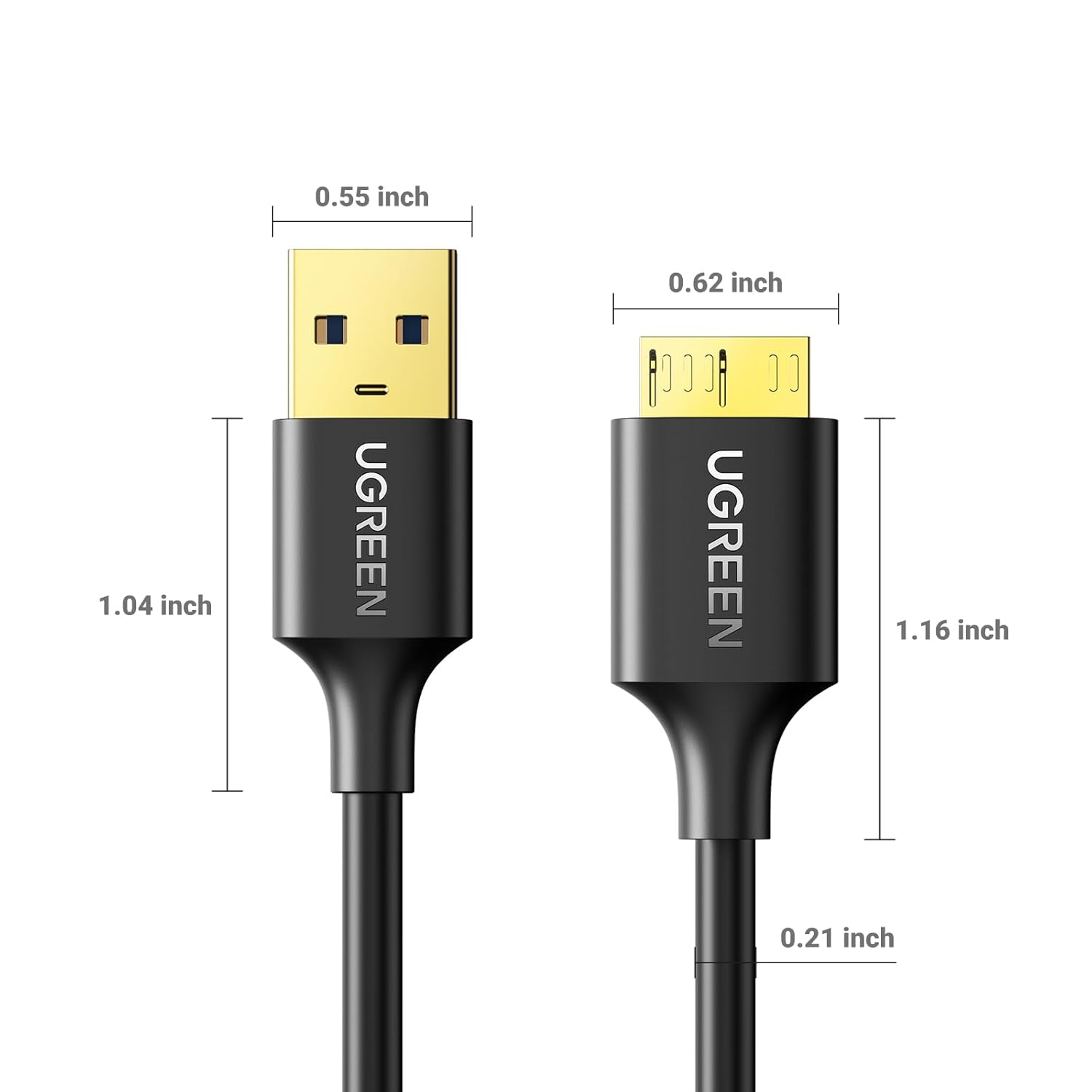 UGREEN Micro USB 3.0 Cable Type A to Micro B Male Hard Drive Cord 5Gbps Data Sync and Charging Wire Compatible with Galaxy S5, Note 3, HDD, WD My Passport/Elements Drives 1M - Image 10