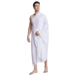 JIAHG Fabric Muslim Men Ihram Hajj Towel Set for Umrah or Hajj Middle East Saudi Arab Islamic Dress Dubai Ehram Ahram Clothing - Image 5