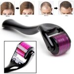 540 Titanium Microneedle Derma Roller for Face, Beard & Hair Growth | Skin Care Roller for Acne Scars, Fine Lines & Glowing Skin | Ergonomic Handle Derma Roller Tool for Men & Women (Black/Purple) - Image 7