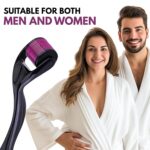 540 Titanium Microneedle Derma Roller for Face, Beard & Hair Growth | Skin Care Roller for Acne Scars, Fine Lines & Glowing Skin | Ergonomic Handle Derma Roller Tool for Men & Women (Black/Purple) - Image 10