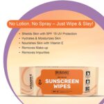 DR.RASHEL Vitamin E Sunscreen Wipes | SPF 15 Sun Protection | With Vitamin E | Moisturizing & Nourishing | UV Protection Wipes | Travel-Friendly & Portable | For Face & Skin | 8 Each | Pack of 3 - Image 5