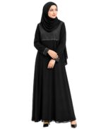 Mehar Hijab Nadeen Black Abaya with Hijab Shwal for Women| Elegant Modest Islamic Wear - Image 5