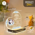 Personalized Islamic LED Acrylic Lamp for Couples | Custom Engagement Gift with Quran Ayat Design | Muslim Wedding Decor Light | Nikah Anniversary Keepsake | Night Lamp for Home Decor - Image 4