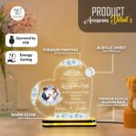 Personalized Islamic LED Acrylic Lamp for Couples | Custom Engagement Gift with Quran Ayat Design | Muslim Wedding Decor Light | Nikah Anniversary Keepsake | Night Lamp for Home Decor - Image 6
