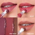 LAMIOR Blurry Fudgy Matte Lip Tint Combo - Long Lasting, Transfer Proof & Hydrating Lip Tint, Enriched with Jojoba Oil, Almond, Mango & Coffee Extracts with Cushion Applicator (Bitter Sweet,Pack of 3) - Image 3