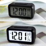 Digital Alarm Clock Table Clock for Students, Home, Office, Corporate with Automatic Sensor, Date & Temperature (Black Digital) ABS Material, 14 W x 8 H Centimeters - Image 5