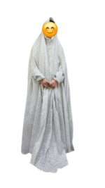 RBLISS CG Women's crepe Cotton Eharam/Ahram/Ihram for Hajj or Umrah/Solid Abaya Hijab (Free Size/Islamic Prayer Dress- Assorted Design Print - Image 3