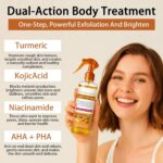 Body Keratin Care Kojic Acid Turmeric Spray with AHA & PHA, Gentle Body Brightening & Exfoliating Peeling Solution for Dead Skin Cells & Texture, Korean Skincare - 200ml - Image 6
