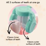 My1brush | Couple Pack | 3 Sided Ultra Soft Bristle Toothbrush for Adults | Instant & Deep 360° Cleaning | Sensitive Teeth | Healthier Gums | BPA Free (Pack of 2) (Aqua Green + Peach) - Image 5