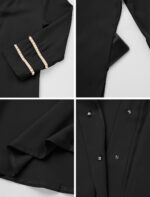 IKADEX Kids Girls Muslim Abaya Dress Modest Pearl Sleeve Cardigan Kaftan + Chiffon Hijab Islamic Ramadan Prayer Clothes - Image 6