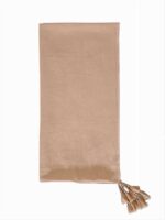 Fashage Pure cotton Plain Dupatta/HIjab in big size Fancy tassels. - Image 4