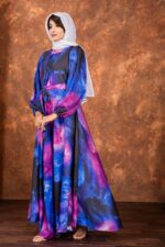 Nida Fabric Abaya Premium Printed No Transparency Modest Islamic Wear Long Flowy Party & Casual Dress Without Dupatta - Image 5