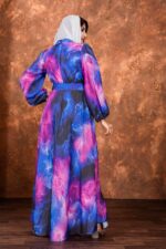Nida Fabric Abaya Premium Printed No Transparency Modest Islamic Wear Long Flowy Party & Casual Dress Without Dupatta - Image 7