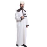 Muslim Prayer Kufi Hat for Men Islamic Hand Embroidery Beanie Skull Cap Arabian Omani Turkish Headwear Ramadan Eid Cap - Image 4