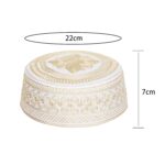 Muslim Prayer Kufi Hat for Men Islamic Hand Embroidery Beanie Skull Cap Arabian Omani Turkish Headwear Ramadan Eid Cap - Image 7