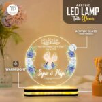 Personalized Islamic Engagement Name Lamp Custom LED Acrylic Night Light | Muslim Couple Gift | Quran Verse Decor | Romantic Ring Ceremony Present for Husband Wife |(5.5x5.5) Inch - Image 3