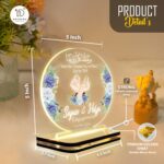 Personalized Islamic Engagement Name Lamp Custom LED Acrylic Night Light | Muslim Couple Gift | Quran Verse Decor | Romantic Ring Ceremony Present for Husband Wife |(5.5x5.5) Inch - Image 5