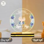 Personalized Islamic Engagement Name Lamp Custom LED Acrylic Night Light | Muslim Couple Gift | Quran Verse Decor | Romantic Ring Ceremony Present for Husband Wife |(5.5x5.5) Inch - Image 6
