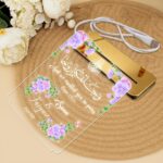 Islamic LED Acrylic Lamp Couple Wedding Gift | Quran Verse Night Light | USB Table Lamp | Muslim Marriage Decor Personalized Name Gift | 6x8 inches - Image 5