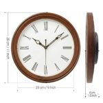 Wood Frame Round Wall Clock for Home & Office | White Dial Analog Wall Clock | Classic Decorative Wall Clock for Living Room, Bedroom & Hime Decor (Redwood Roman) - Image 3