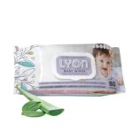 Lyon Baby Wipes with Aloe Vera and Vitamin E, Alcohol Free, Paraben and Sulfate Free, 320 Wipes per Pack, 4 Pack - Image 3