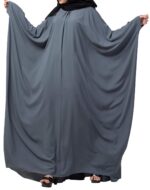 Simple yet Elegant Islamic Kaftan Abaya With Pleats on Neck - Image 3
