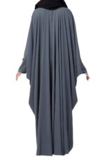 Simple yet Elegant Islamic Kaftan Abaya With Pleats on Neck - Image 7