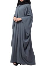 Simple yet Elegant Islamic Kaftan Abaya With Pleats on Neck - Image 8