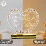 Islamic Gift for Dad | Heart Shape Acrylic LED Light | Father's Day Decor | Muslim Father Appreciation Present | Ramadan Accent Piece | Birthday Gift Idea | Home Display Lamp |(5.5x5.5 Inch) - Image 5