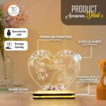 Islamic Gift for Dad | Heart Shape Acrylic LED Light | Father's Day Decor | Muslim Father Appreciation Present | Ramadan Accent Piece | Birthday Gift Idea | Home Display Lamp |(5.5x5.5 Inch) - Image 6