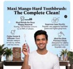 MAXI Mango Hard Bristle Manual Toothbrush for Adults | Deep Plaque Removal & Cavity Protection | Pack of 6 Multicolour - Image 8