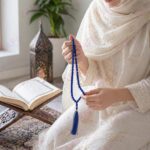 FAF Glass Tasbeeh Manual Counter – 99 Islamic Prayer Beads | Tasbih for Muslims, Dhikr/Misbahah/Zikr Beads | Glass Tasbeeh Mala for Men & Women, Ramadan & Eid Islamic Gift (Blue) - Image 4