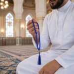 FAF Glass Tasbeeh Manual Counter – 99 Islamic Prayer Beads | Tasbih for Muslims, Dhikr/Misbahah/Zikr Beads | Glass Tasbeeh Mala for Men & Women, Ramadan & Eid Islamic Gift (Blue) - Image 5