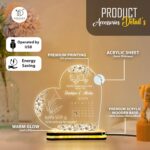 Personalized LED Lamp | Islamic Acrylic Light Quranic Couple Blessing | Wedding Gift for Bride Groom | Engagement Gift | Nikah Mubarak Wedding | Muslim Housewarming Table Decoration - Image 6