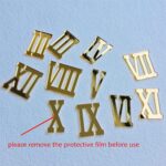 12 Pcs Arabic Mirrored Acrylic Numerals Movement Machine 22Mm For Wood Resin Marble Analog Clock Fancy Needles Pack 1 (Gold D2) - Image 4