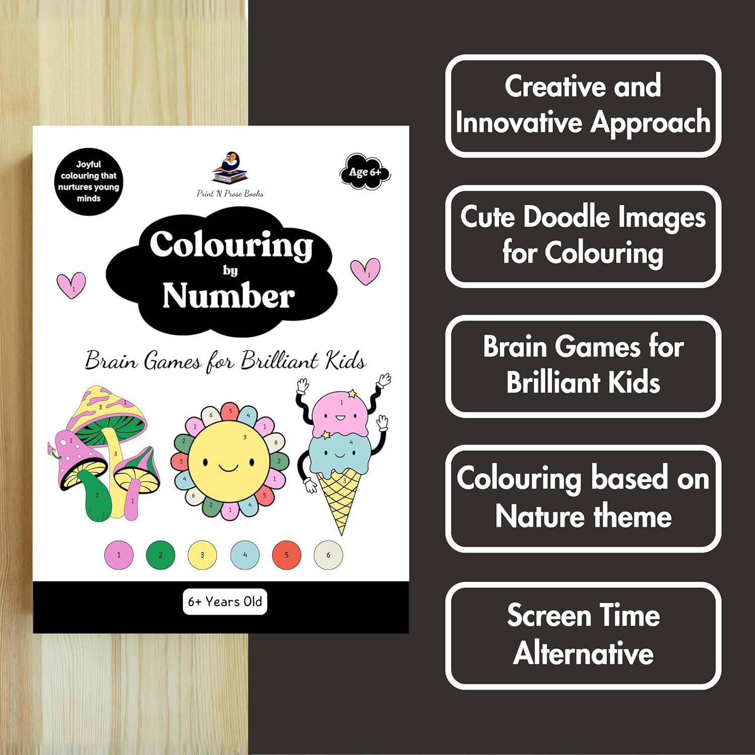 Colouring by Number - Brain Games for Brilliant Kids - 6+ Years Old | Brain Boosting Coloring Activity Book | Joyful Coloring for Creativity and Fun | Best Birthday Gifts for Boys & Girls - Image 3
