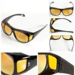 HD Vision Day & Night Unisex Goggles Polarized Sunglasses Men And Women 100% UV Protection Driving All Bikes and Car Anti-Glare Glasses Combo Pack of 2 (Yellow And Black, Large Size) - Image 3