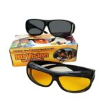 HD Vision Day & Night Unisex Goggles Polarized Sunglasses Men And Women 100% UV Protection Driving All Bikes and Car Anti-Glare Glasses Combo Pack of 2 (Yellow And Black, Large Size) - Image 5