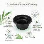 Foldable Ice Face Bowl for Skincare, BPA-Free Food-Grade Silicone, Pore Tightening and Cooling Facial Massage, Black - Image 3