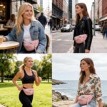 Women Pink Waterproof Nylon Waist Bag, Double Layer Fanny Pack, Compact Crossbody Bum Bag for Travel Outdoor Sports Fitness Urban Commuting Daily Hands-Free Storage - Image 7