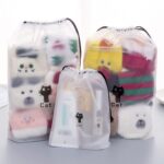 Pristu Shoe Bag Cover for Shoe Storage & Travelling Drawstring Bags Waterproof, White (6) - Image 6