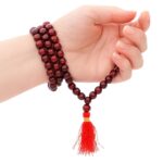 Rosewood Beads Mala | Rosary 8mm Handmade 108+1 Beads Prayer Japa Mala | Unisex Spiritual Wellness Meditation Necklace - Image 5