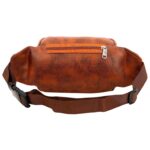 Swanky Leather Waist Pack Travel Bag for Money|Belt| Cards| Mobile|Documents|Books and Bills Dairy Pouch Cross Side Bags for Men Women. with Belt Stylish Waist Luggage Accessories with Trust, Brown - Image 5
