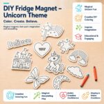 NESTA TOYS Art & Craft Kit for Kids – DIY Unicorn Fridge Magnets | Travel Toys & Creative Activity for Kids | Paint 10 Magnets Recycled Paper | Birthday Gift for Boys & Girls Age 5-12 - Image 3