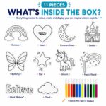 NESTA TOYS Art & Craft Kit for Kids – DIY Unicorn Fridge Magnets | Travel Toys & Creative Activity for Kids | Paint 10 Magnets Recycled Paper | Birthday Gift for Boys & Girls Age 5-12 - Image 7
