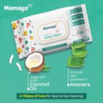 Mamaya Bamboo Baby Wipes (Pack of 3) | Enriched with Virgin Coconut Oil & Aloe Vera | pH 5.5 Alcohol-Free Wipes for New Born Baby | Wet Wipes for Baby Combo Offers - Image 7