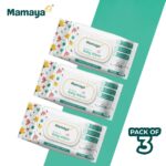 Mamaya Bamboo Baby Wipes (Pack of 3) | Enriched with Virgin Coconut Oil & Aloe Vera | pH 5.5 Alcohol-Free Wipes for New Born Baby | Wet Wipes for Baby Combo Offers - Image 8